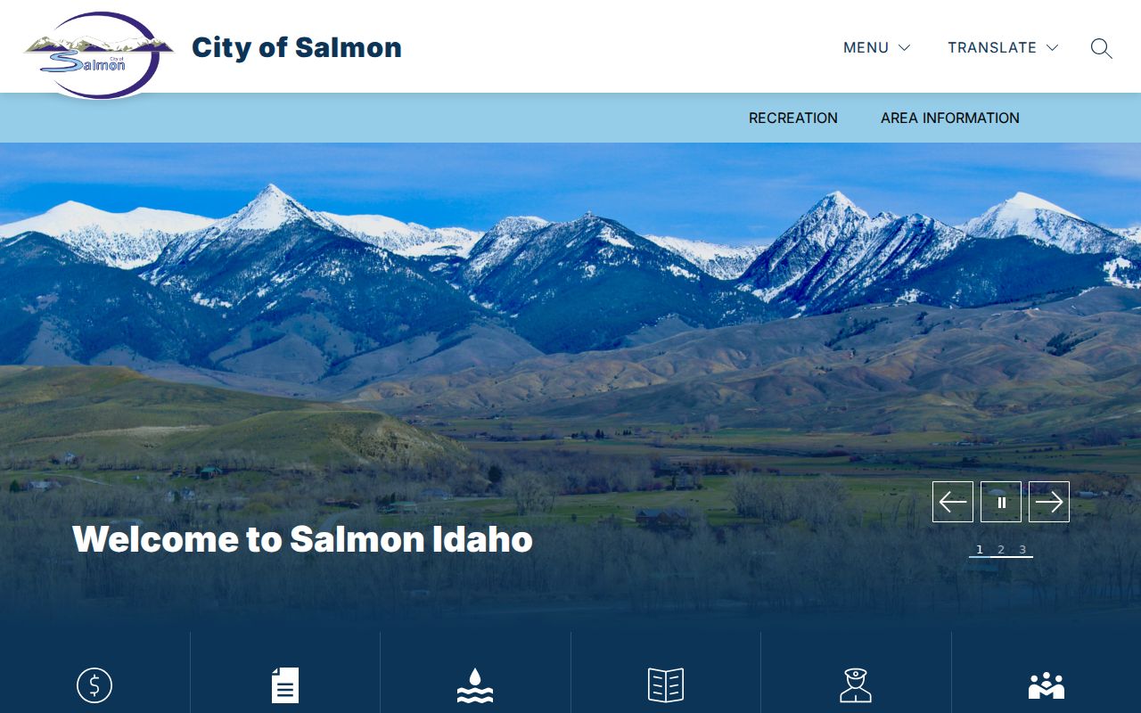 Salmon city government page for local criminal record requests